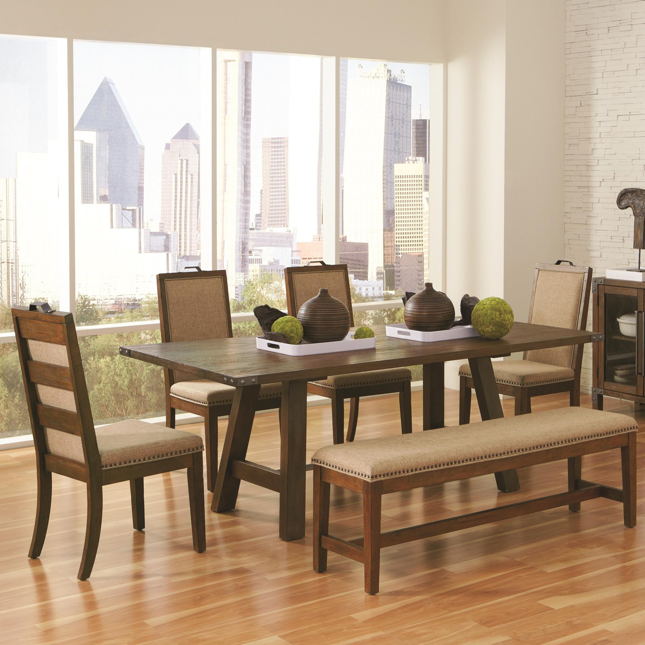 Weathered Acacia Dining Table Set