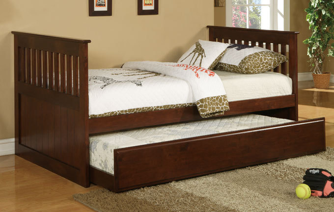 Wooden Day Bed with Trundle