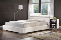 White Leatherette Bed