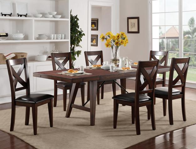 Sierra Brown Cherry Dining Table Set