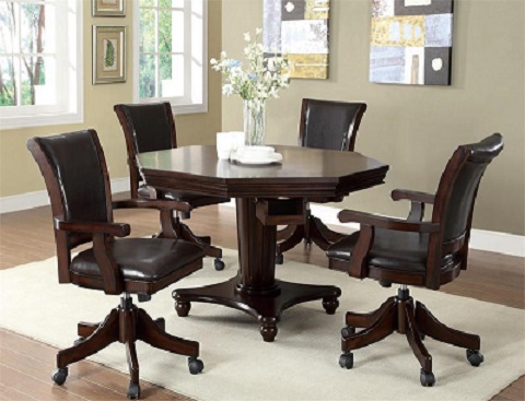 Dark Mahogany 3-in-1 Game Room Table