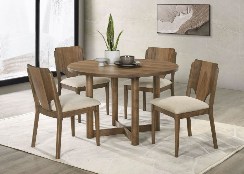 small dining room sets 46-inch Olivia 5-Piece Round Dining Table Set