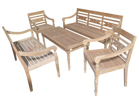 Teak Tropical Alwari Set