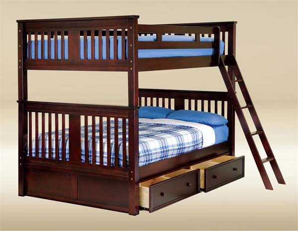 Mission Wood Full over Full Bunk Bed