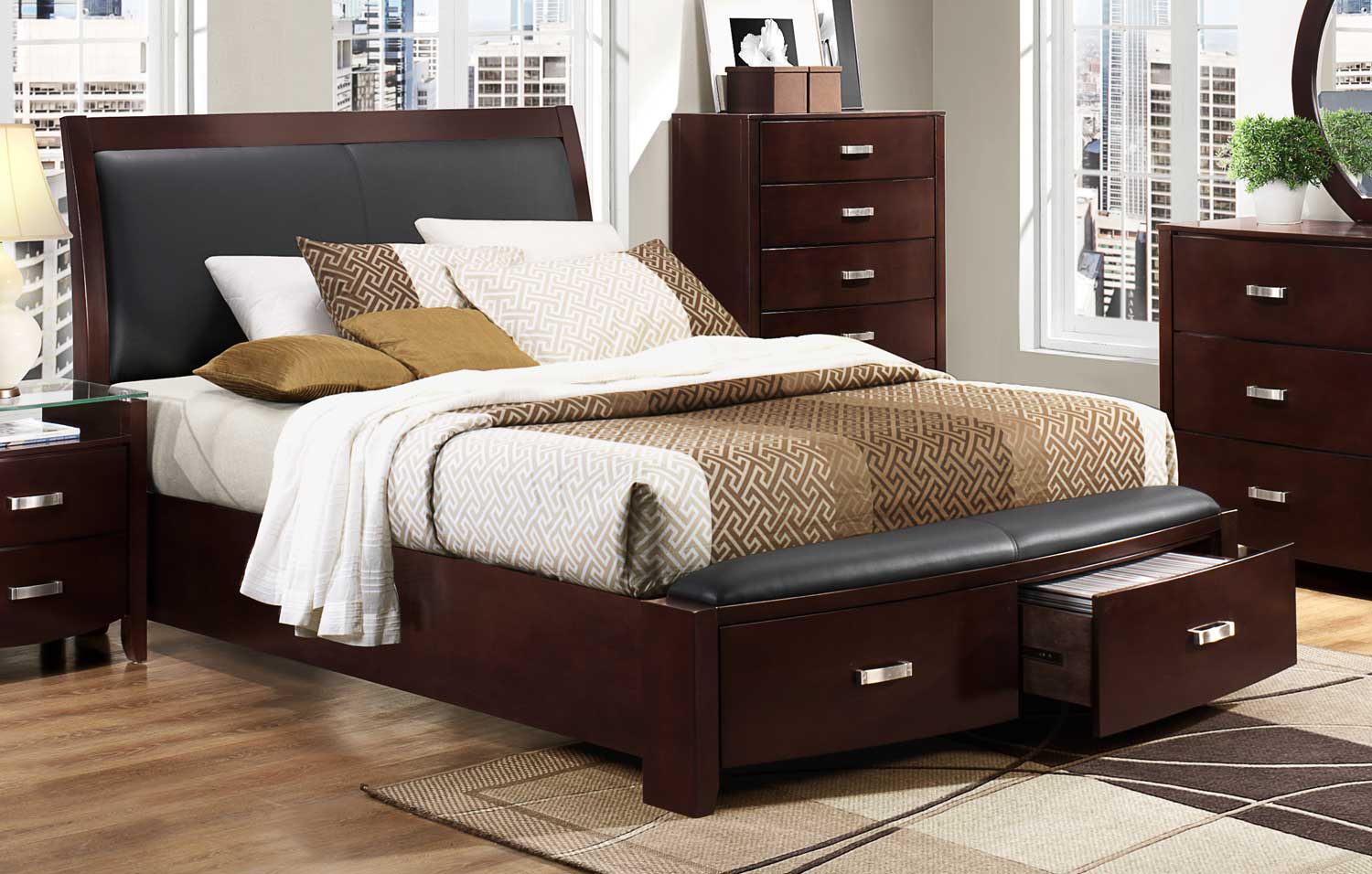 Platform Bed with Drawers