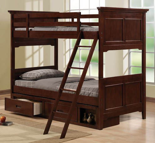 Cherry Twin Bunk Bed for Kids