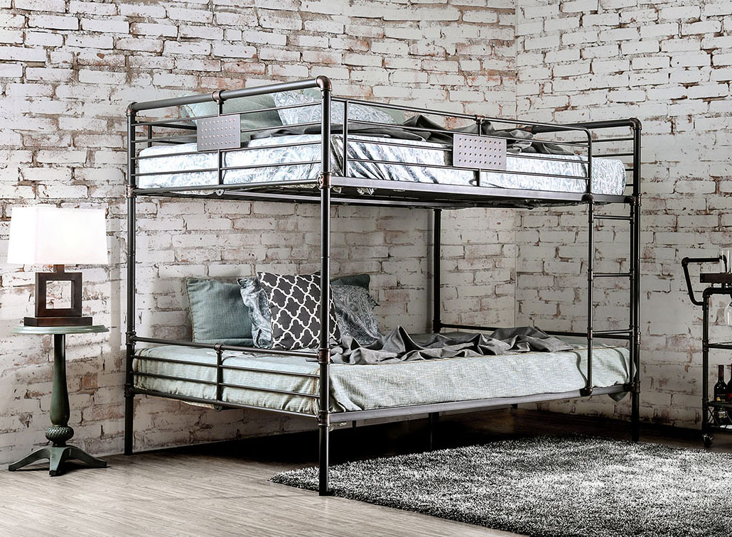 Queen Over Queen Metal Bunk bed