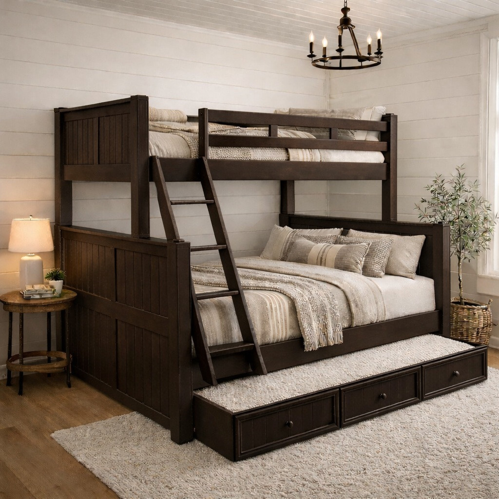 gary twin over full bunk bed in espresso