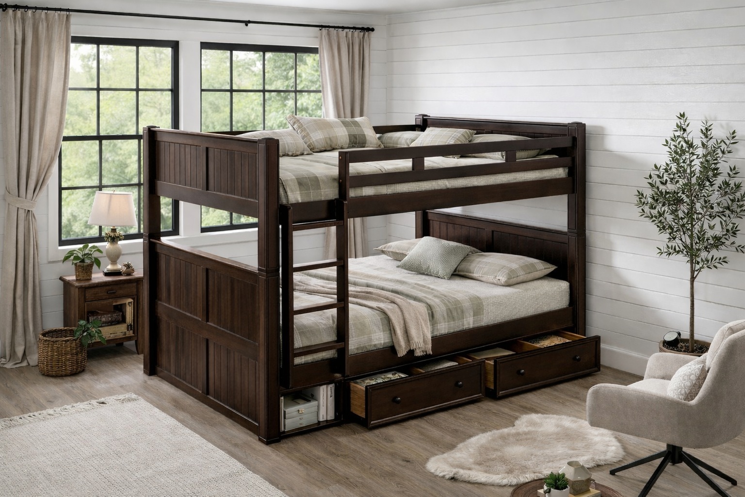 Dillon Queen Bunk Bed Queen bunk bed with storage drawers