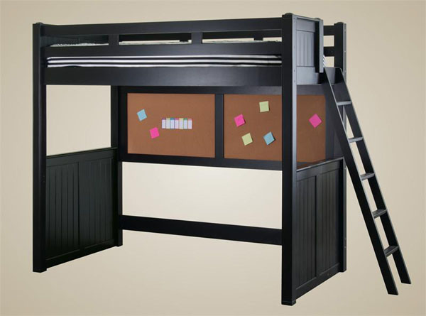 Black Full Size Loft Bed