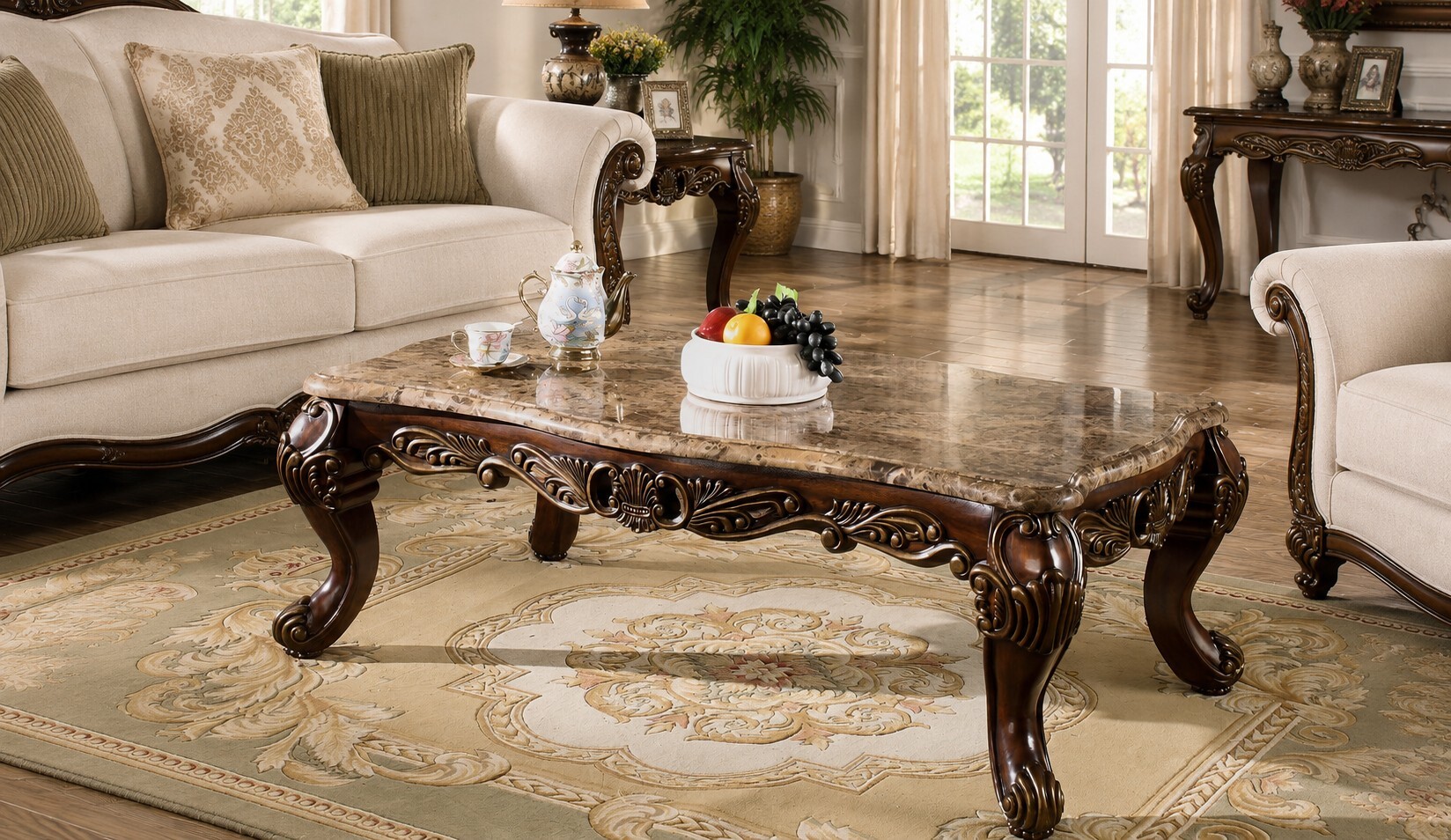 Large Marble coffee table for living room